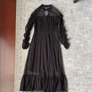 Betsey Johnson Black Long Sleeve Dress